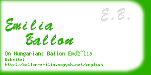 emilia ballon business card